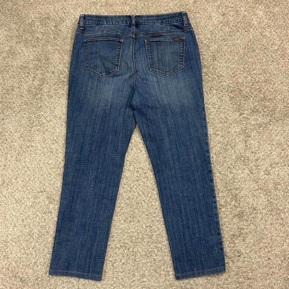 Chico's So Slimming Size 0.5R 6 US Girlfriend Slim Leg Ankle Jeans  Blue Denim - Picture 8 of 9